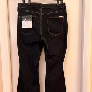 WHBM Skinny Flare Denim Midnight Rinse Wash Jeans NWT Size 12